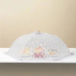 음식덮개 접이식 데이지 위생 밥상보 그레이 원터치 (WFHJIRJ)