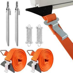 Thule Fiamma Dometic 어닝 캐노피용 1세트 2-IN-1 스톰 밴드 스트랩 다운 키트 대체품 대부분의 전동홈에