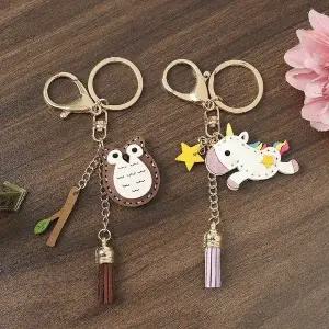 유니콘 티니키링 애니멀 부엉이 2종세트 열쇠고리 (WFHJHL5)