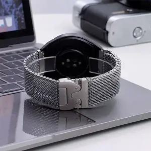 삼성 갤럭시 워치 7/4/5 프로/6 클래식용 22mm 20mm 밀라니즈 스트랩 패러슈트 메탈 코레아 팔찌 화웨이 GT