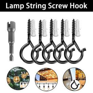 5-50PCS Q 형 안전 버클 후크 천장 식물 크리스마스 조명 야외 문자열 사용 방풍 나사