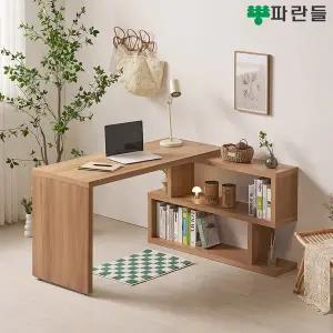 [착불배송] 파란들가구 1200x1200 모듈 2단책장책상세트 인테리어책상세트