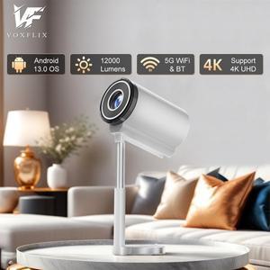 VOXFLIX X9 pro 미니 Android13 네이티브 1080P 스마트 프로젝터 4K 비디오 WiFi6 홈 시어터 TV 빔 극장
