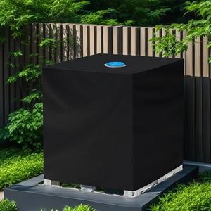 275 갤런 IBC 토트 커버 검정색 210D 옥스포드 패브릭 야외 정원 워터 탱크 보호 내구성