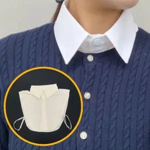 넥케이프 코튼 클래식 페이크셔츠 목카라 화이트 목셔츠 목카라