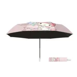 1개 핑크 마이멜로디 3단 자동 우 양산 양 우산 암막 아동우산