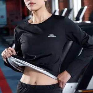 여자땀복티셔츠 여성 땀복 긴팔 티셔츠 블랙 1P 헬스 홈트 트레이닝복