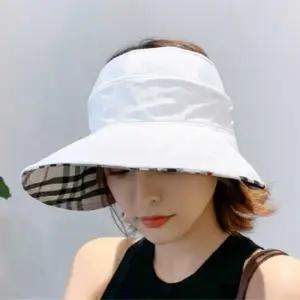 자외선 와이드 썬캡 양면 여름 디자인 챙모자 차단 체크모자선캡