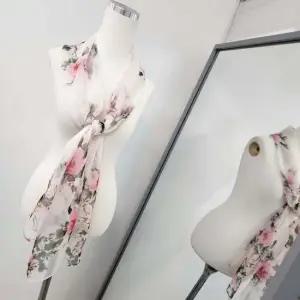 데일리 여성 꽃무늬 롱 쉬폰 플라워 스카프