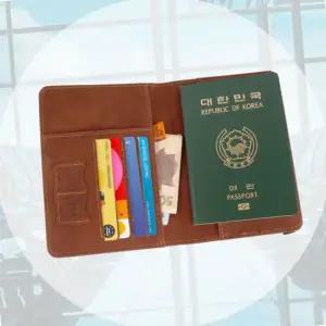 커플여권지갑 여권지갑 가족 바캉스여행 가죽 케이스 트레블