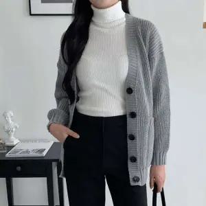 여성 간절기 도톰 포근한 루즈핏 데일리 니트 가디건 니트가디건