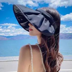 와이드 폴딩 여성 챙 UV 자외선차단 모자 헤어밴드 가 러닝썬캡