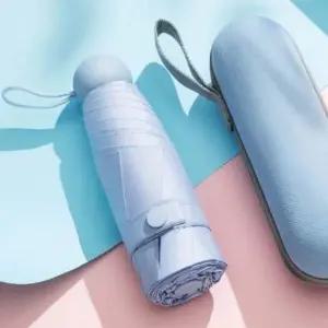 양산 마카롱캡슐형 5단 양산 스카이블루