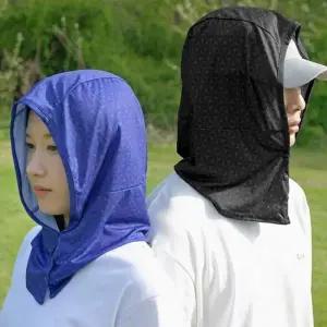 3색 1개 후드형 모자에 씌우는 햇빛가리개 목그늘 여 햇빛차단