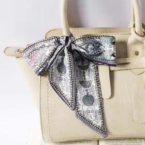 선물용 양면 쁘띠 스카프 달 머플러 데일리 예쁜 미니