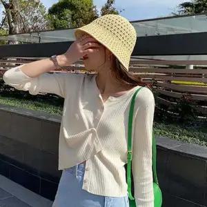 여자 봄 나들이 주말 여행 간절기 골지 슬림 가디건 여름긴팔가디건