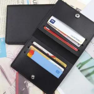 카드지갑 6포켓 가로 가죽 신분증 명함 신용카드지갑 블랙1P