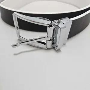 남성 빅사이즈 양면 블랙 화이트 가죽벨트 48인치 허리띠