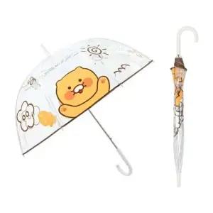 카카오 돔형 8폭 투명 장우산 춘식 우산