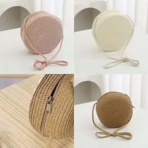 그물가방 원형 라탄백 여름 가방 왕골 미니
