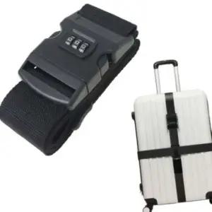 캐리어벨트 도난캐리어끈 십자형 잠금 스트랩 블랙