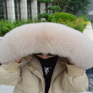 천연 폭스 퍼리폼 모자털 라쿤털 따뜻한 교체 폭스퍼