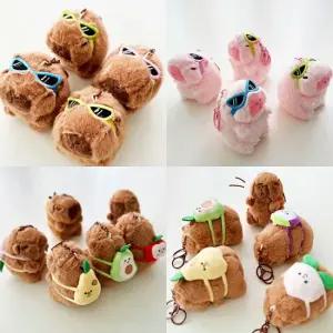 커플키링 (보리별) 여행가는 카피바라 인형키링 가방 열쇠