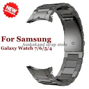 삼성 갤럭시 워치 7/6/5 클래식 40mm 44mm 43/47mm 5Pro 45mm 및 워치 4 클래식 46/42mm용 새 티타늄 메탈