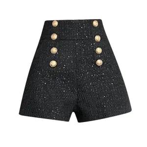 여성 여름 하이웨스트 슬림 반바지 추동 부츠 팬츠 스팽글 와이드 캐주얼 MF4