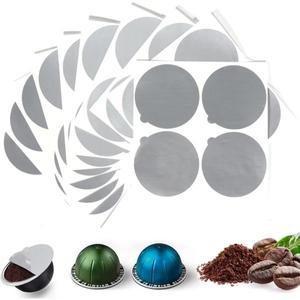 접착 알루미늄 호일 뚜껑 씰 스티커 네스프레소 버츄오 캡슐 커피 포드 재사용 가능한 커버 용 일회용 빈