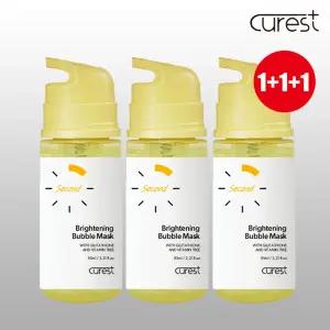 큐어레스트 10초완성 버블팩 안색(Bright)광채 버블마스크 95ml 3개