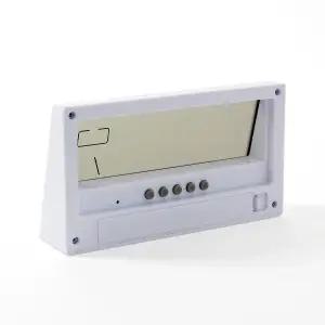 디지털 온습도계 데스크 클락 화이트 컬러 알람 기능