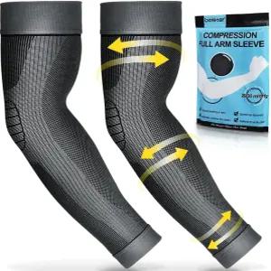비스터 컴프레션 암 슬리브 팔꿈치 지지대 풀 남녀 보호(페어) 미끄럼 방지 스포츠 보조기