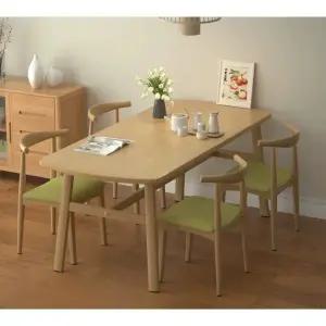 사무실 상담테이블 의자세트 회의실 사각 탁자 휴게실 120 x 60x74cm +의자 4개