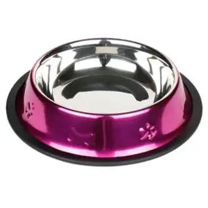 강아지 스텐 물그릇 대형 슬림 디자인 색상랜덤 32oz WFHZ4CY