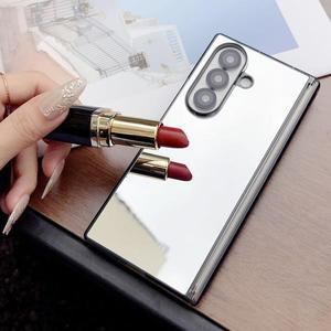 삼성 Z 폴드 7 갤럭시 6 5 보호 커버용 미러 백 패널 리바운드 힌지 폰 케이스