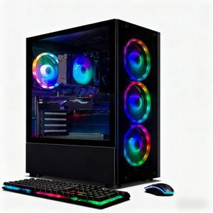 STGAubron 게이밍 PC 데스크탑 컴퓨터, AMD Ryzen 5 2600 최대 3.9G, GeForce RTX 2060 6G, 16G DDR4, 512G SSD, 600M WiFi, BT 5.0, RGB 팬 x4, Windows 11