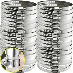 호환  6mm-29mm 조정 스테인레스 스틸 스크류 밴드 호스 클램프 자동차 연료 튜브 파이프 클램프 웜 기어