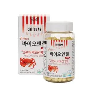 닥터한스 바이오엔젤 고분자 키토산 키토올리고당 효능 콜레스테롤 체지방개선 180캡슐 1개