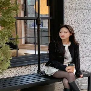 클램 펄 트위드 가디건