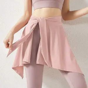 Y존 요가 여자 부드러운 커버 힙 스커트 레깅스 필라