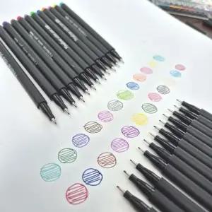 얇은 마카 펜 24색 드로잉 화방용 마커 웹툰 스케치 용품 (WFKKYZN)