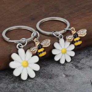 고품질 데이지 꿀벌키링 가방고리 가방꾸미기 자동차열쇠고리 (WFKKQWA)