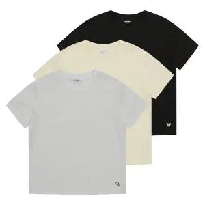 [에꼴리에] 여자 봄신상 기본핏무지반팔티(26AB451)