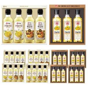 CJ 백설 사조 해표 식용유 설 명절 선물 5세트 한박스 카놀라유 고급유 종이팩 포함