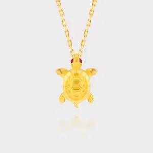 [베티블루] 995 999 24K 순금 오리지널 거북이2 여성 여자 3.75g 금 목걸이