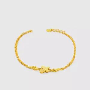 [베티블루] 995 999 24K 순금 하트 하프 나비 여성 여자 11.25g 금 팔찌