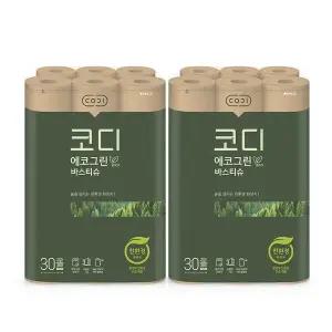코디 친환경인증 에코 화장지 30m 30개입 2개