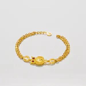 [베티블루] 995 999 24K 순금 뚱뚱한 부엉이 여성 여자 3.75g 금 팔찌