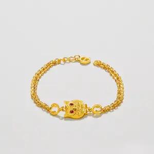 [베티블루] 995 999 24K 순금 뚱뚱한 미니 부엉이 여성 여자 7.5g 금 팔찌